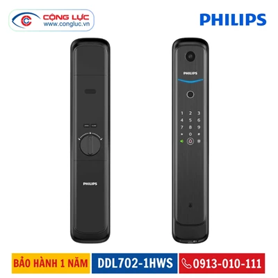 Khoá Cửa Vân Tay Có Camera Philips DDL702-1HWS